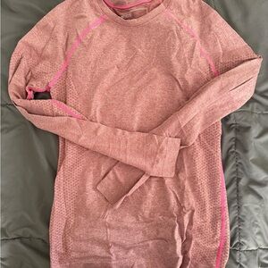 Pink Long Sleeve Athletic Top